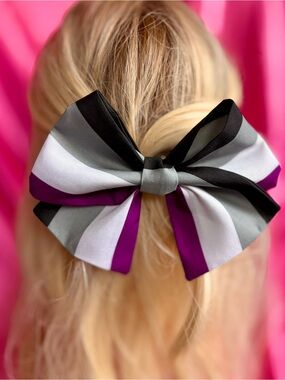 Medium Asexual Flag Hair Bow Sailor Bows Ace Flags Pride LGBTQ+ outfit cute